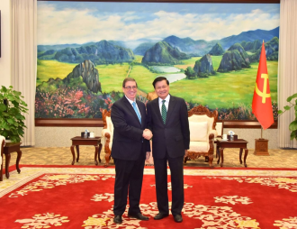 President Thongloun Receives Cuban Foreign Minister Bruno Rodríguez Parrilla